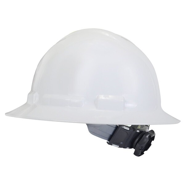 WHITE, 6 PT. RATCHET SUS. Hard Hat 12.5" x10.5" x6"